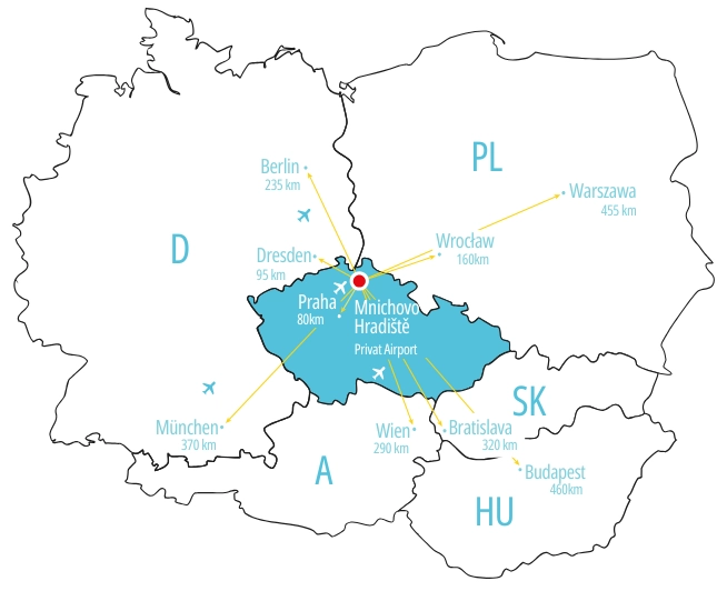 Map – location of The North Mill